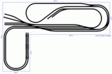 Roco H0 ohne Bettung Gleisplan 400 X 300 cm